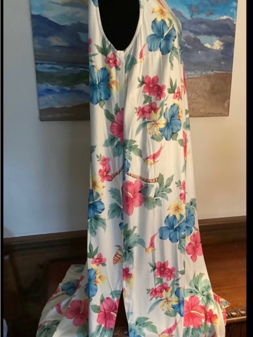 Tropical Classic Caribbean Joe Long Maxi Luau Sun Dress 2X - Picture 2 of 6